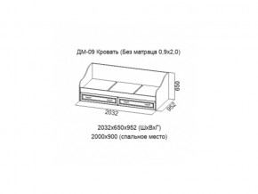 ДМ-09 Кровать (Без матраца 0,9*2,0 ) в Челябинске - chelyabinsk.магазин96.com | фото