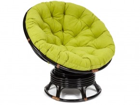 Кресло-качалка Papasan w 23/01 B с подушкой Antique brown, флок Олива в Челябинске - chelyabinsk.магазин96.com | фото