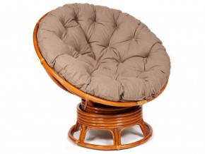 Кресло-качалка Papasan w 23/01 B с подушкой Cognac, экошерсть Коричневый в Челябинске - chelyabinsk.магазин96.com | фото