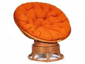 Кресло-качалка Papasan w 23/01 B с подушкой Cognac, ткань Оранжевый в Челябинске - chelyabinsk.магазин96.com | фото