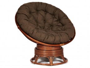 Кресло-качалка Papasan w 23/01 B с подушкой Pecan, ткань Коричневый в Челябинске - chelyabinsk.магазин96.com | фото