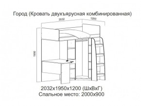 Кровать двухъярусная комбинированная в Челябинске - chelyabinsk.магазин96.com | фото