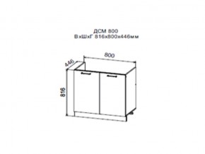 Шкаф нижний ДСМ800 под мойку в Челябинске - chelyabinsk.магазин96.com | фото